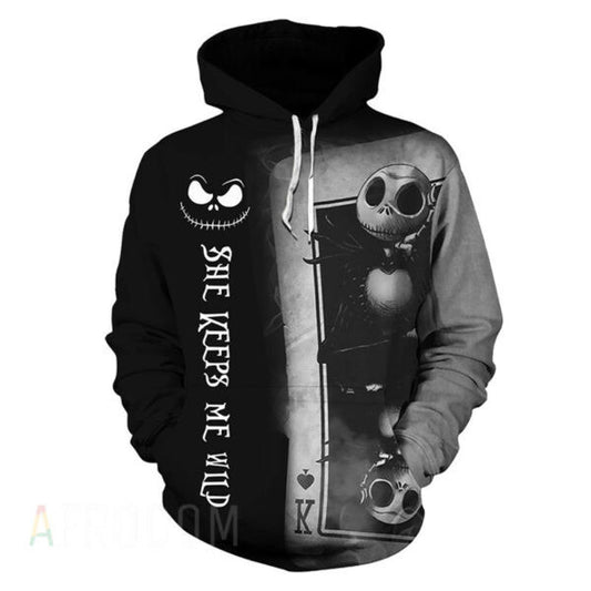 Jack Skellington And Sally Couple Hoodie, Gift For Fan 3d All Over Print Shirt Hoodie 976 Moonbestprint