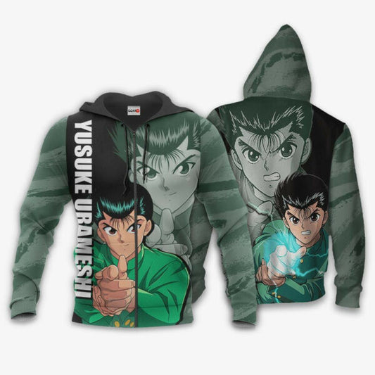 Yu Yu Hakusho Yusuke Uramesh Anime 3k449 Fan Gift Stylist Unisex Cartoon 3d Hoodie Zip Hoodie 1948 Moonbestprint