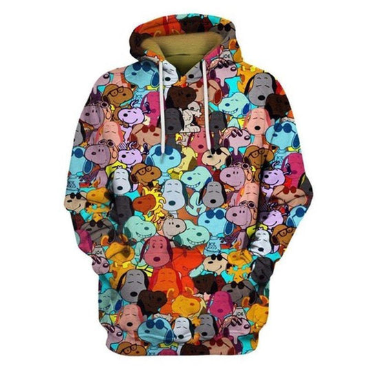 Snoopy Pullover Peanuts 3d Hoodie 971 Moonbestprint