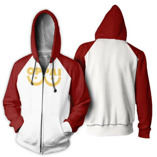Oppai Saitama Shirt Costume One Punch Man Anime 2k910 Fan Gift Stylist Unisex Cartoon 3d Hoodie Zip Hoodie 1869 Moonbestprint