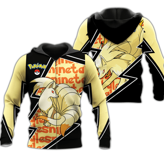 Ninetales Pokemon Anime Manga For Men And Women 3d Hoodie Zip Hoodie Moonbestprint