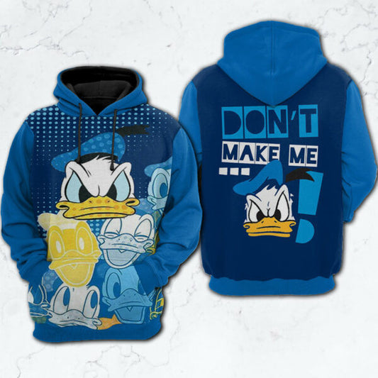 Donald Duck Walt Disney Fan Gift, Donald Duck Walt Disney Don't Make Me Aop Hoodie, Zip Hoodie, Fleece Jacket 858 Moonbestprint
