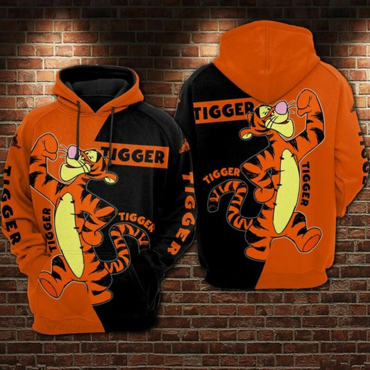 Tigger Cartoon Winnie The Pooh 6 Over Print 3d Hoodie Zip Hoodie Moonbestprint