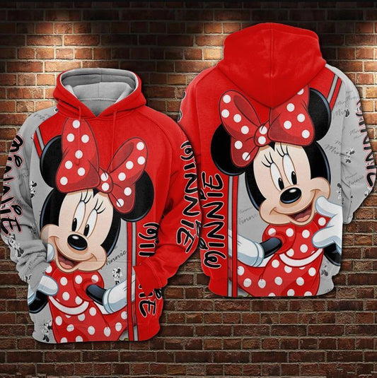 Minnie Disney Over Print 3d Hoodie Zip Hoodie Moonbestprint