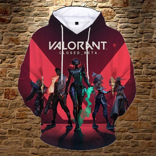 New Men's And Women's Valorant Over Print 3d Hoodie Zip Hoodie 2 Moonbestprint