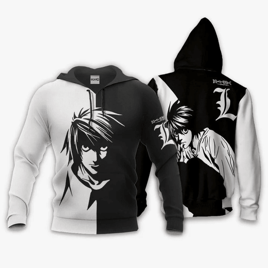 L Lawliet Anime Manga Death Note For Men And Women 3d Hoodie Zip Hoodie Moonbestprint