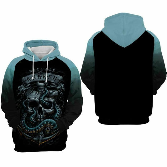 Release The Kraken Over Print 3d Hoodie Zip Hoodie Moonbestprint