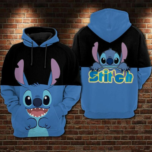 Stitch Cartoon Lilo And Stitch 9 Over Print 3d Hoodie Zip Hoodie Moonbestprint