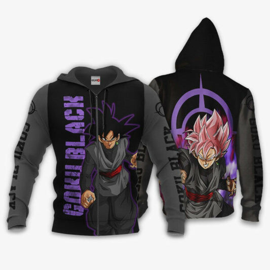 Goku Black Rose Dragon Ball Z Anime 1k282 Fan Gift Stylist Unisex Cartoon Graphic Outfits Aop 3d Hoodie, Zip Hoodie 753 Moonbestprint