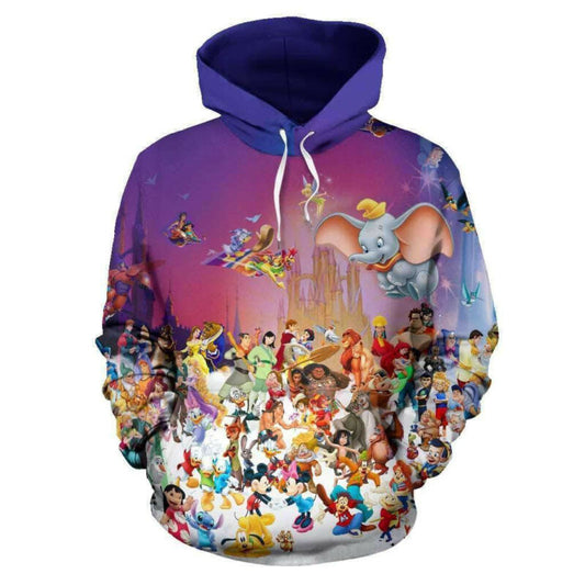 Disney Characters Movie 3d Hoodie Zip Hoodie Moonbestprint