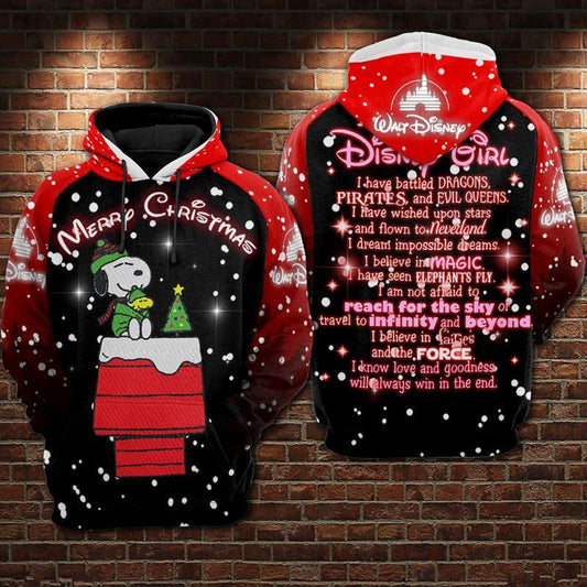 Snoopy Christmas Over Print 3d Hoodie Zip Hoodie Moonbestprint