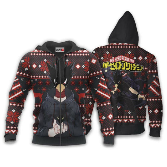 Fumikage Tokoyami Ugly Christmas Sweater Anime My Hero Academia Manga Unisex Graphic Outfits Aop 3d Hoodie Zip Hoodie 1290 Moonbestprint