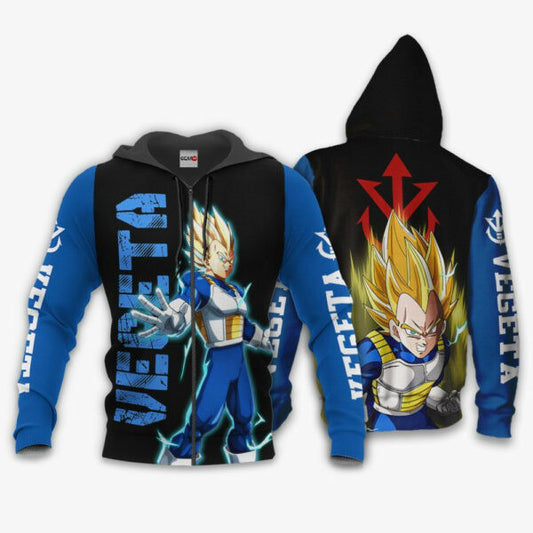 Vegeta Super Saiyan Dragon Ball Z Anime 1k292 Fan Gift Stylist Unisex Cartoon Graphic Outfits Aop 3d Hoodie, Zip Hoodie 2310 Moonbestprint