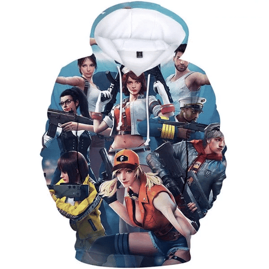 2021 New 3d Hoodie Pullovers Free Fire Game Men's 3d Hoodie Moonbestprint