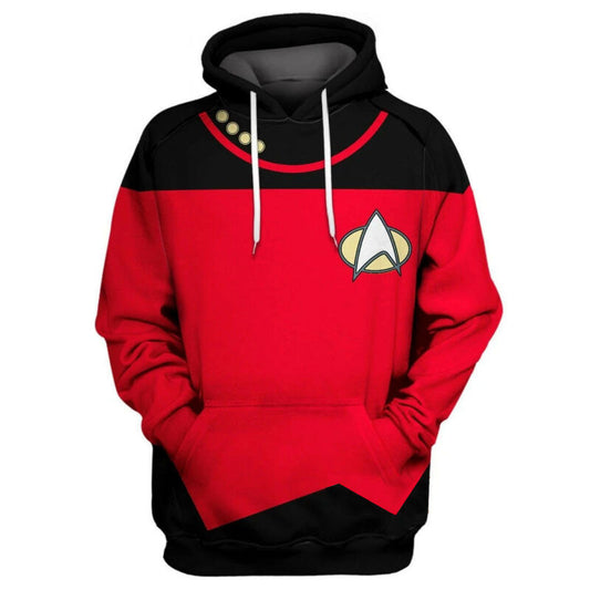 Star Trek The Next Generation Commander Uniform Hoodie Zip Hoodie Moonbestprint