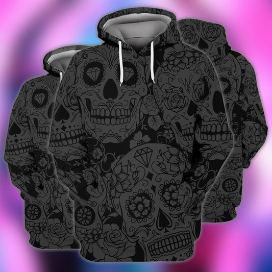 Dark Sugar Skull For Men And Women 3d Hoodie Zip Hoodie Moonbestprint