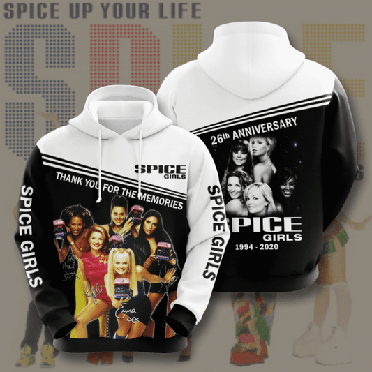 Spice Girls 26th Anniversary 1994 2020 Signature Design Gift For Fan Custom 3d Hoodie All Over Printed Hoodie Moonbestprint