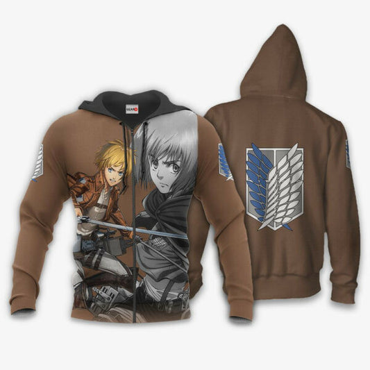 Aot Armin Arlert Attack On Titan Anime 3k257 Fan Gift Stylist Unisex Cartoon 3d Hoodie Zip Hoodie 1372 Moonbestprint