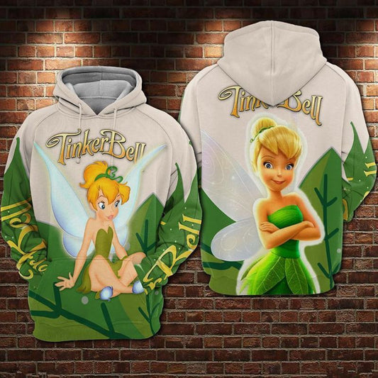 Tinker Bell And Leaf 3d Hoodie Moonbestprint