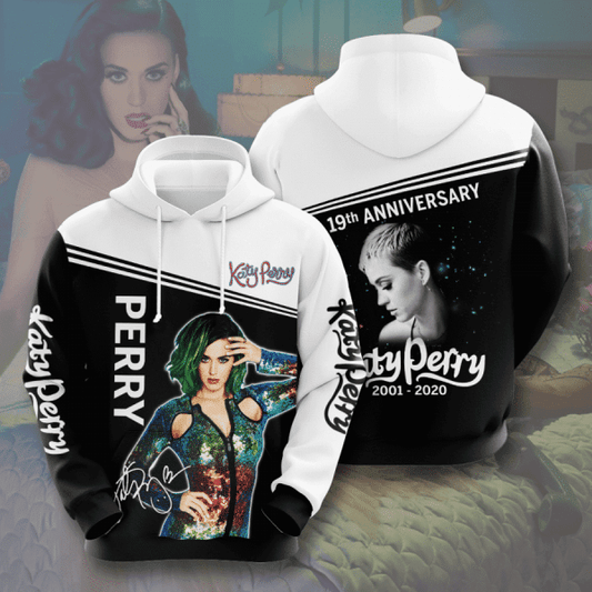 Katy Perry 19th Anniversary 2001 2020 Signature Design Gift For Fan Custom 3d Hoodie All Over Printed Hoodie Moonbestprint
