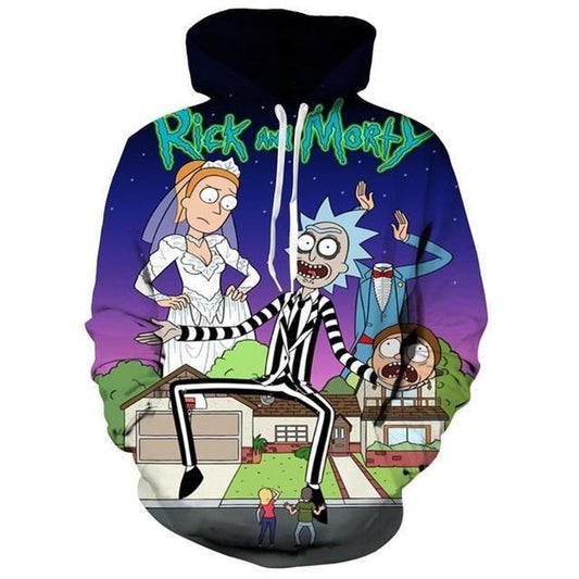 Rick And Morty Beetlejuice Allover Over Print 3d Hoodie Zip Hoodie 926 Moonbestprint