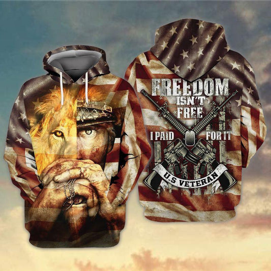 Freedom Isn't Free I Paid For It Us Veteran 3d Hoodie Zip Hoodie Moonbestprint