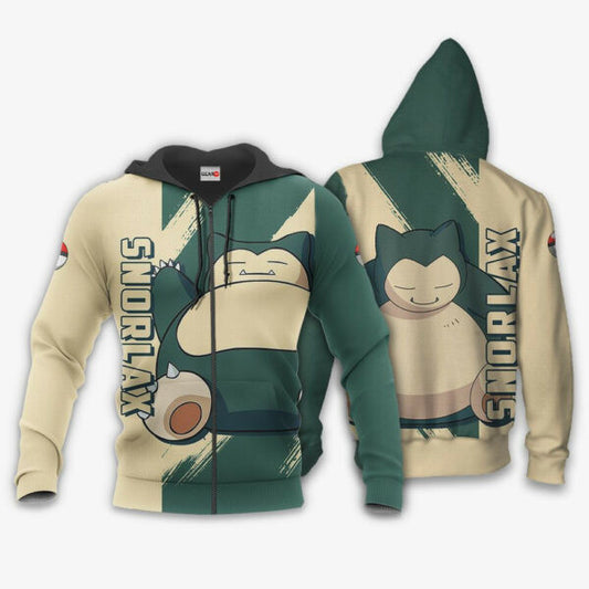 Snorlax Anime Pokemon Manga 1k849 Fan Gift Stylist Unisex Cartoon Graphic Outfits Aop 3d Hoodie Zip Hoodie 2244 Moonbestprint