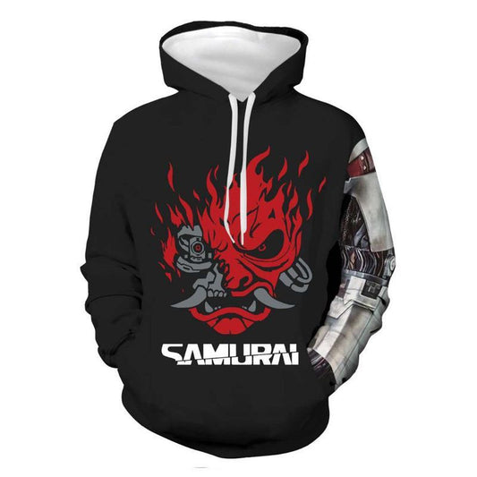 2021 New Cyberpunk 2077 Samurai Over Print 3d Hoodie Zip Hoodie Moonbestprint
