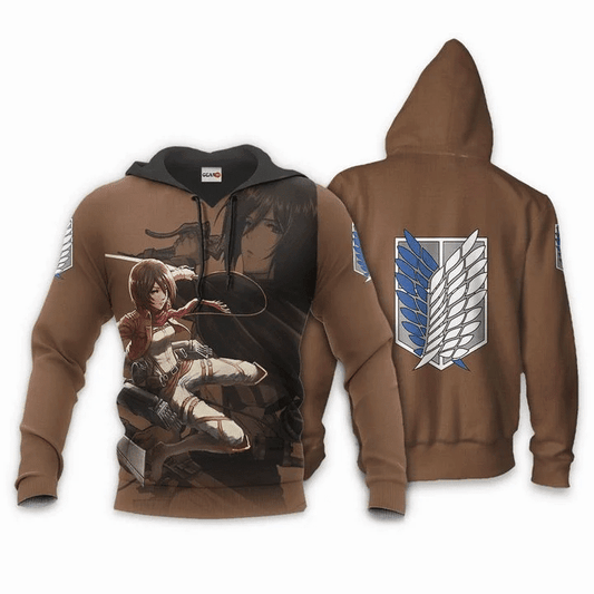 Aot Mikasa Ackerman Attack On Titan Anime Manga For Men And Women 3d Hoodie Zip Hoodie Moonbestprint