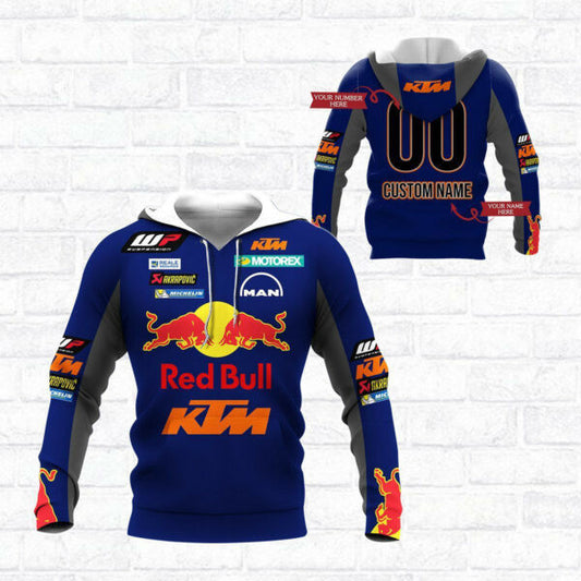 Custom Name Number Red Bull Ktm Factory Racing F1 8k90 Fan Gift 3d Zip Hoodie Hoodie Ii0 980 Moonbestprint