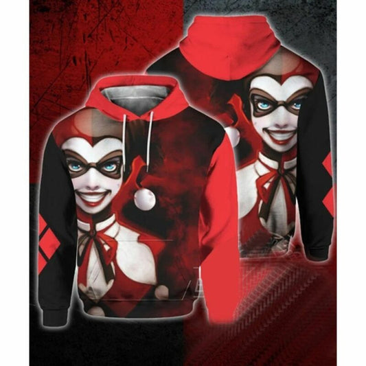 Harley Quinn Red Dc Comics Halloween 3d Hoodie Moonbestprint