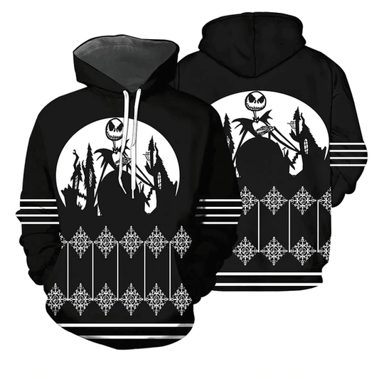Jack Skellington The Nightmare Before Christmas 141 Fan Gift Stylist Unisex Cartoon Graphic Outfits Aop Hoodie, Zip Hoodie 581 Moonbestprint