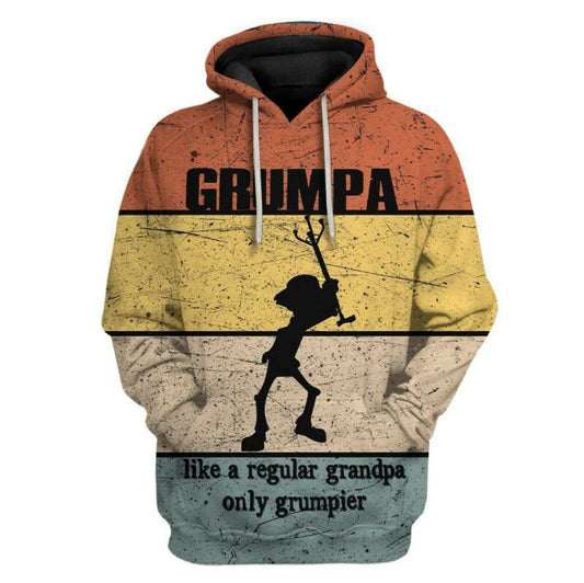 Grandpa Hoodie Vintage Grumpy Like A Regular Granpa Hoodie Zip Hoodie Moonbestprint