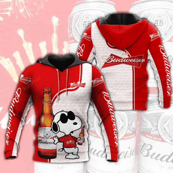 Cool Snoopy Budweiser Aop Hoodie 1370 Moonbestprint