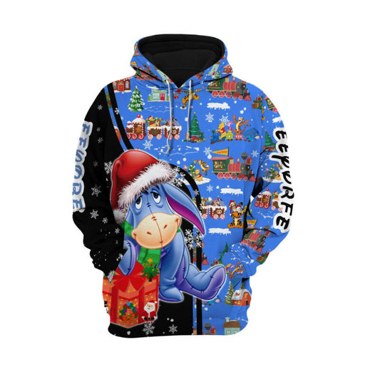 Disney Christmas Hoodie Christmas Eeyore Christmas Eve Pattern 3d Hoodie Zip Hoodie Moonbestprint