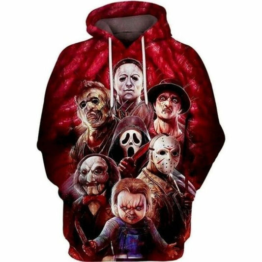Halloween Horror Freddy Krueger Michael Myers Jason Leatherface Chucky 3d Hoodie Moonbestprint