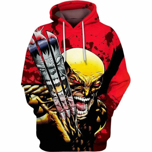 Wolverine Claw Reflections Over Print 3d Hoodie Zip Hoodie 1 Moonbestprint