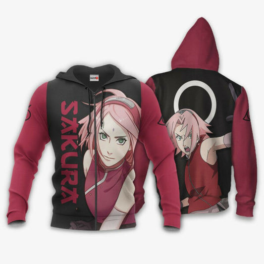 Sakura Haruno Naruto Anime 3k374 Fan Gift Stylist Unisex Cartoon 3d Hoodie Zip Hoodie 2605 Moonbestprint