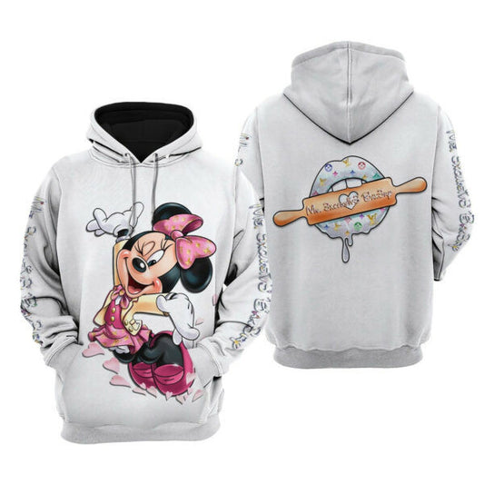 Minnie Mouse Ms. 3xclusiv3 Bak3ry Fan Gift Stylist Unisex Cartoon Graphic Outfits Aop Hoodie 2068 Moonbestprint