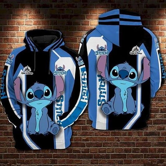 Lilo And Stitch Cute Lover Xii 3d Hoodie Zip Hoodie Moonbestprint