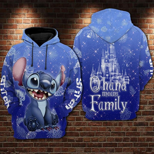 Stitch Lilo &amp; Stitch Disney Over Print 3d Hoodie Zip Hoodie Moonbestprint