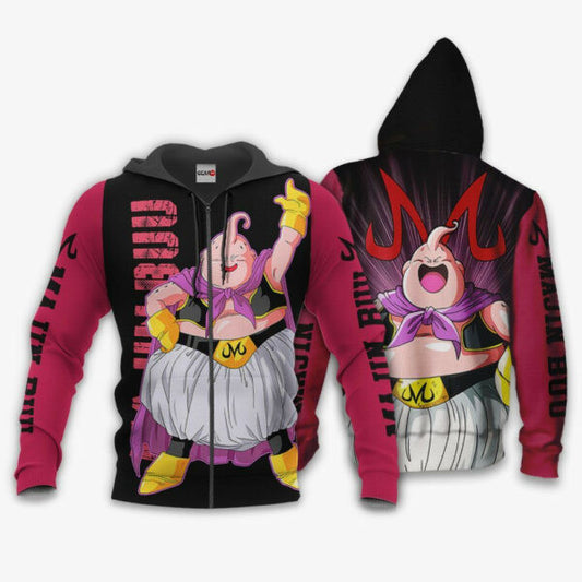 Fat Majin Buu Dragon Ball Z Anime 1k262 Fan Gift Stylist Unisex Cartoon Graphic Outfits Aop 3d Hoodie, Zip Hoodie 1292 Moonbestprint