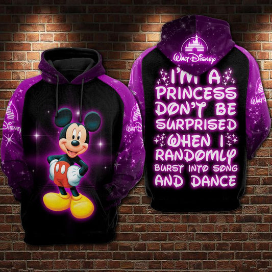 I Am A Disney Princess Mickey Over Print 3d Hoodie Zip Hoodie 2 Over Print 3d Hoodie Zip Hoodie 1 Moonbestprint