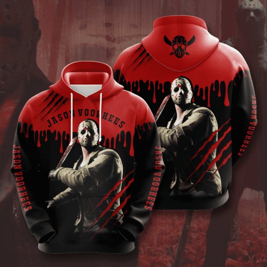 Jason Voorhees And Friday The 13th Halloween Design Gift For Fan Custom 3d Hoodie All Over Printed Hoodie 1 Moonbestprint