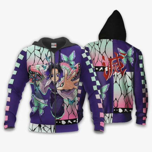 Demon Slayer Shinobu Kocho Anime 2k840 Fan Gift Stylist Unisex Cartoon 3d Hoodie Zip Hoodie 1051 Moonbestprint