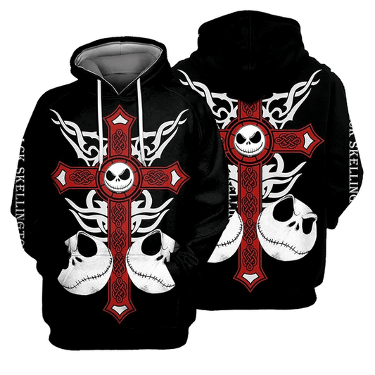 Jack Skellington The Nightmare Before Christmas 147 Fan Gift Stylist Unisex Cartoon Graphic Outfits Aop Hoodie, Zip Hoodie 648 Moonbestprint