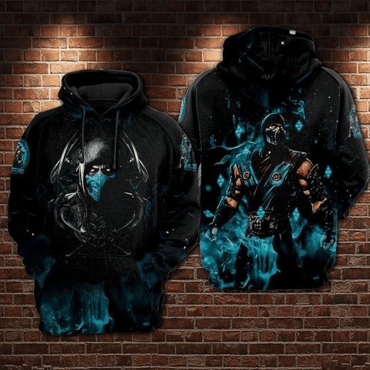 Sub-zero Mortal Kombat Art Gift For Fan Custom 3d Hoodie All Over Printed Zip Hoodie Moonbestprint