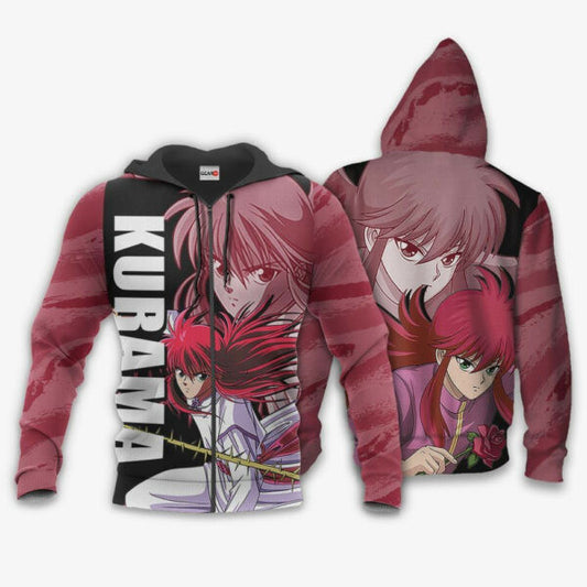 Yu Yu Hakusho Kurama Anime 3k473 Fan Gift Stylist Unisex Cartoon 3d Hoodie Zip Hoodie 1977 Moonbestprint