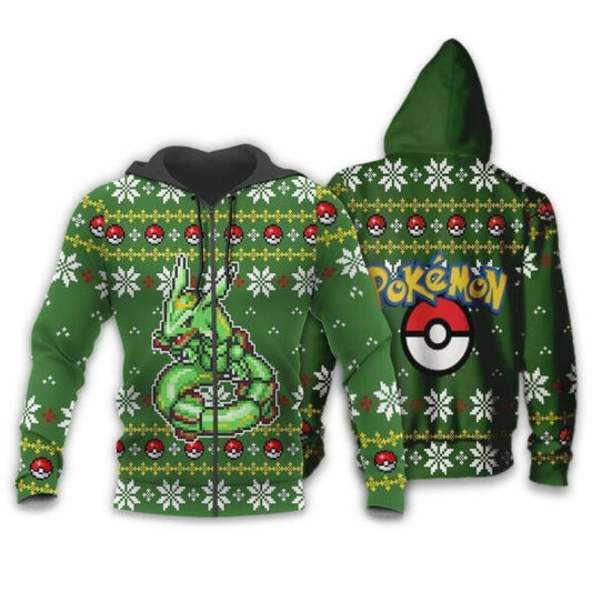 Rayquaza Anime Pokemon Manga Ugly Christmas Sweater 1k846 Fan Gift Stylist Unisex Cartoon Graphic Outfits Aop 3d Hoodie Zip Hoodie 2893 Moonbestprint