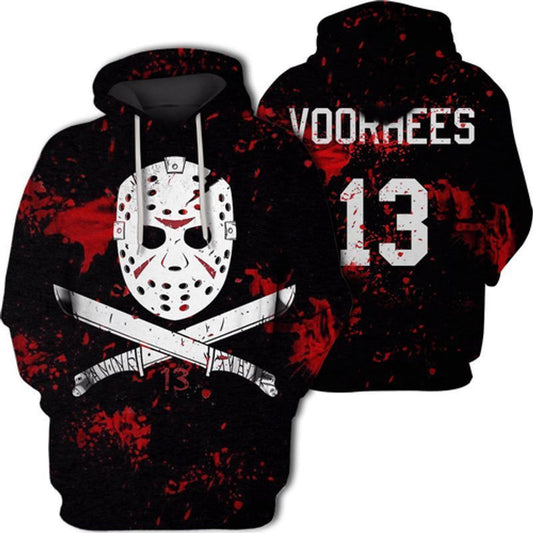 Jason Voorhees Friday The 13th 3d Hoodie Moonbestprint